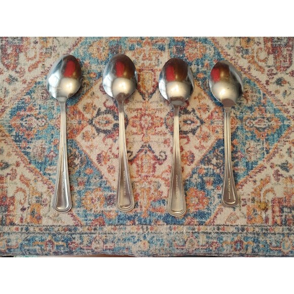 EXTRA SOUP/TABLESPOONS Stainless Steel Unbranded - Set Of 4 - Picture 2 of 3